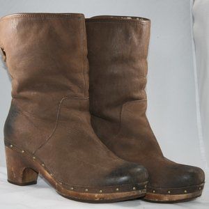 Ugg Lynnea Brown Leather Boots Sz 10